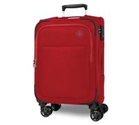 Movom Atlanta Maleta de Cabina Rojo 37x56x20 cms Blanda Poliéster Cierre TSA 34L 2,9 kgs 4 Ruedas Dobles Equipaje Mano