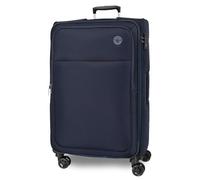 Movom Atlanta Maleta Grande Azul 48x76x29 cms Blanda Poliéster Cierre TSA 86L 3,06 kgs 4 Ruedas Dobles