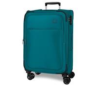 Movom Atlanta Maleta Mediana Verde 43x66x26 cms Blanda Poliéster Cierre TSA 59L 2,6 kgs 4 Ruedas Dobles