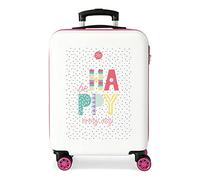 MOVOM Be Happy, Maleta De Cabina Rígida 55cm Niñas, Multicolor, Media