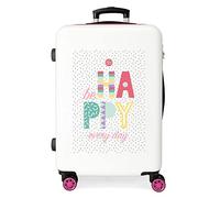 MOVOM Be Happy, Maleta Mediana Rígida 68cm Niñas, Multicolor, Media