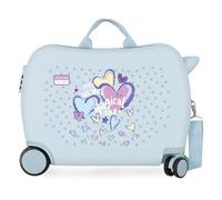 Movom Best Wishes Maleta Infantil Azul 50x38x20 cms Rígido 1,8 kgs Cierre de combinación Lateral ABS 1,8 kgs 34L Equipaje de Mano