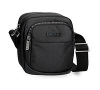 MOVOM Buster Bandolera Pequeña Negro 15x19,5x6 cms Poliéster con detalles en Piel Sintética by Joumma Bags