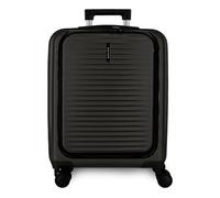 Movom Dayton Maleta de Cabina Negro 40x55x20 cms Rígida ABS Cierre TSA 39,2L 3,14 kgs 4 Ruedas Dobles Equipaje Mano