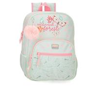 MOVOM Enchanted forest Mochila Escolar Adaptable a Carro Verde 30x38x12 cms Poliéster 13,68L