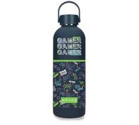 Movom Enjoy Game Over Botella de Acero Inoxidable Azul con Capacidad para 500ml y Medidas 7 x 23 cms Acero Inoxidable