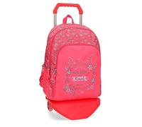 Movom Enjoy Mochila Doble Compartimento con Carro Rosa 33x44x13,5 cms Poliéster 19.6L