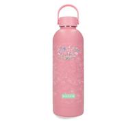 Movom Enjoy My Little Garden Botella de Acero Inoxidable Rosa con Capacidad para 500ml y Medidas 7 x 23 cms Acero Inoxidable