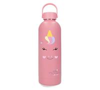 Movom Enjoy My Little Unicorn Botella de Acero Inoxidable Rosa con Capacidad para 500ml y Medidas 7 x 23 cms Acero Inoxidable
