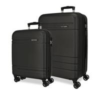 Movom Galaxy Juego de Maletas Negro 55/68 cms Rígida ABS Cierre de combinación Lateral 111L 6,56 kgs 4 Ruedas Dobles Equipaje Mano