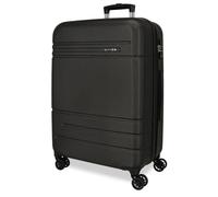 Movom Galaxy Maleta Mediana Negro 48x68x27 cms Rígida ABS Cierre de combinación Lateral 74L 3,86 kgs 4 Ruedas Dobles