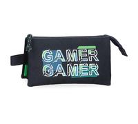 Movom Game Over Estuche Triple Negro 22x12x5 cms Poliéster
