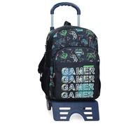 Movom Game Over Mochila Escolar con Carro Negro 30x38x12 cms Poliéster