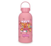 Movom Good Day Botella de Acero Inoxidable Rosa 6,5x18,5x6,5 cms Acero Inoxidable
