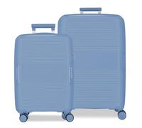 Movom Inari Juego de Maletas Azul Claro 49x68x27 cm Rígida Polipropileno Cierre TSA Integrado 113L 6,1kg 4 Ruedas Dobles Equipaje de Mano