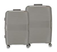 Movom Inari Juego de Maletas Gris 68/78 cms Rígido 8 kgs Cierre TSA Integrado Polipropileno 8 kgs 189L Extensible