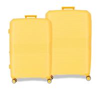 Movom Inari Juego de Maletas Amarillo 68/78 cms Rígido 8 kgs Cierre TSA Integrado Polipropileno 8 kgs 189L Extensible