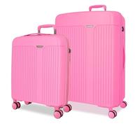 Movom Juego de Maletas Rosa 55/68 cms Rígido 6,65 kgs Cierre TSA Polipropileno 6,65 kgs 109LExtensible Equipaje de Mano