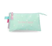 MOVOM La Vita è Bella Estuche Triple Verde 22x12x5 cms Poliéster by Joumma Bags