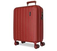 MOVOM, Maleta de cabina, Rígida ABS, Cierre TSA, 38 L, 3,2 Kg, 4 Ruedas dobles Extensible Equipaje de Mano, Rojo, 55 cm