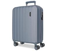 MOVOM, Maleta de cabina, Rígida ABS, Cierre TSA, 38 L, 3,2 Kg, 4 Ruedas dobles Extensible Equipaje de Mano, Plata, 55 cm
