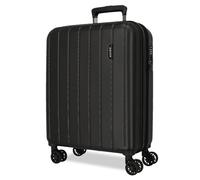 MOVOM, Maleta de cabina, Rígida ABS, Cierre TSA, 38 L, 3,2 Kg, 4 Ruedas dobles Extensible Equipaje de Mano, Negro, 55 cm