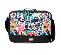 Movom Monsters Cartera Extraescolar Negro 38x28x6 cm Poliéster