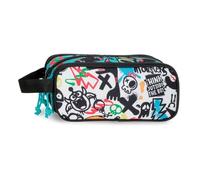 Movom Monsters Estuche Triple Negro 22x10x9 cm Poliéster