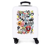 Movom Monsters Maleta de Cabina Blanco 38x55x20 cms Rígido 2 kgs Cierre de combinación Lateral ABS 2 kgs 34L Equipaje de Mano