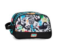 Movom Monsters Neceser Dos Compartimentos Adaptable Negro 26x16x10 cm Poliéster