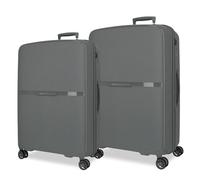 Movom Moon Juego de Maletas Gris 66/76 cms Rígido 7,6 kgs Cierre TSA Integrado Polipropileno 7,6 kgs 181,3L Extensible
