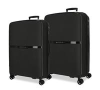 Movom Moon Juego de Maletas Negro 66/76 cms Rígido 7,6 kgs Cierre TSA Integrado Polipropileno 7,6 kgs 181,3L Extensible