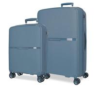 Movom Noon Juego de Maletas Azul 56/66 cms Rígido 2,8 kgs Cierre TSA Polipropileno 2,8 kgs 110,5L Equipaje de Mano