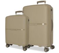 Movom Noon Juego de Maletas Beige 56/66 cms Rígido 2,8 kgs Cierre TSA Polipropileno 2,8 kgs 125,97L Equipaje de Mano