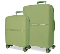 Movom Noon Juego de Maletas Verde 56/66 cms Rígido 2,8 kgs Cierre TSA Polipropileno 2,8 kgs 110,5L Equipaje de Mano