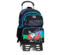 Movom Offside Mochila Escolar Doble Compartimento con Carro Negro 32x45x19 cm Poliéster 27,36L