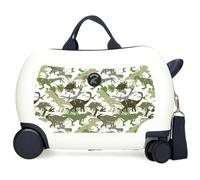 Movom Raptors Maleta Infantil, Blanco, Rígida 2 Ruedas