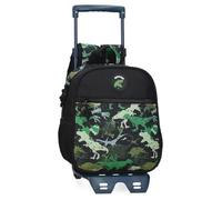 Movom Raptors Mochila Preescolar con Carro Negro 23x25x10 cms Poliéster 5,75L