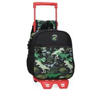 Movom Raptors Mochila Preescolar con Carro Negro 23x25x10 cms Poliéster 5,75L