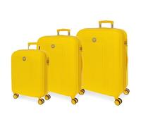 Movom Riga Juego de Maletas Amarillo, Rígida, 4 Ruedas Dobles