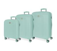 Movom Riga Juego de Maletas Rígida Turquesa, 4 Ruedas Dobles