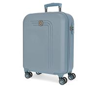 Movom Riga Maleta de Cabina Azul 40x55x20 cms Rígida ABS Cierre combinación 37L 2,8Kgs 4 Ruedas Dobles Equipaje de Mano