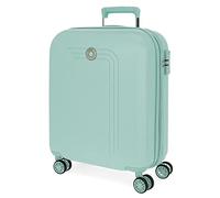 Movom Riga Maleta de cabina Verde 40x55x20 cms Rígida ABS Cierre de combinación lateral 37L 2,9 kgs 4 Ruedas dobles