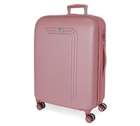 Movom Riga Maleta Grande Rosa 56x80x29 cms Rígida ABS Cierre TSA 91L 4,7 kgs 4 Ruedas Dobles Equipaje Mano