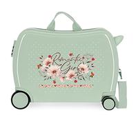 Movom Romantic Girl Maleta Infantil Multicolor 50x39x20 cms Rígida ABS Cierre de combinación lateral 34L 1,8 kgs 4 Ruedas Equipaje de Mano