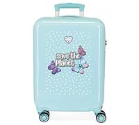 Movom Save The Planet Maleta de Cabina rígida 55cm, Niñas, Verde, 38x55x20 cm