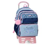 Movom Spring Vibes Mochila Escolar Doble Compartimento con Carro Marino 32x45x19 cm Poliéster 27,36L