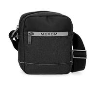 Movom Trimmed Bandolera Pequeña Negro 15x19,5x6 cms Poliéster