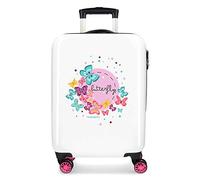 MOVOM Trolley .Abs 55cm.4r Butterfly, Maleta De Cabina Rígida Niñas, Multicolor, 32L
