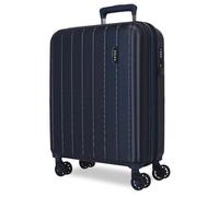 Movom Wood Maleta de cabina Azul 40x55x20 cms Rígida ABS Cierre TSA 38L 3,2Kgs 4 Ruedas dobles Extensible Equipaje de Mano